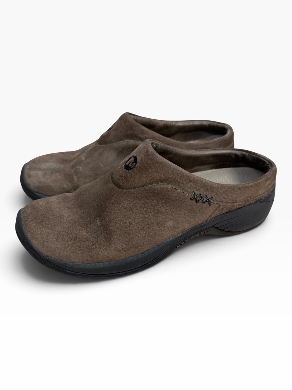 Merrell Encore Free Brown Suede Slide Mules Comfort Shoes Women’s Size 9 Casual